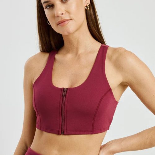 Night Track Zip Bra Sports Bra Year of Ours Dark Cherry Extra Small 600x 1